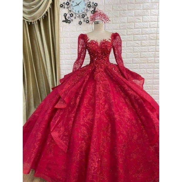 Váy cưới đỏ 2