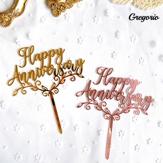 Set 5 Que Cắm Trang Trí Bánh Kem Hình Chữ Happy Anniversary