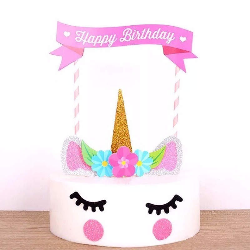 Topper CắM Trang Trí BáNh Kem HìNh NgựA Unicorn