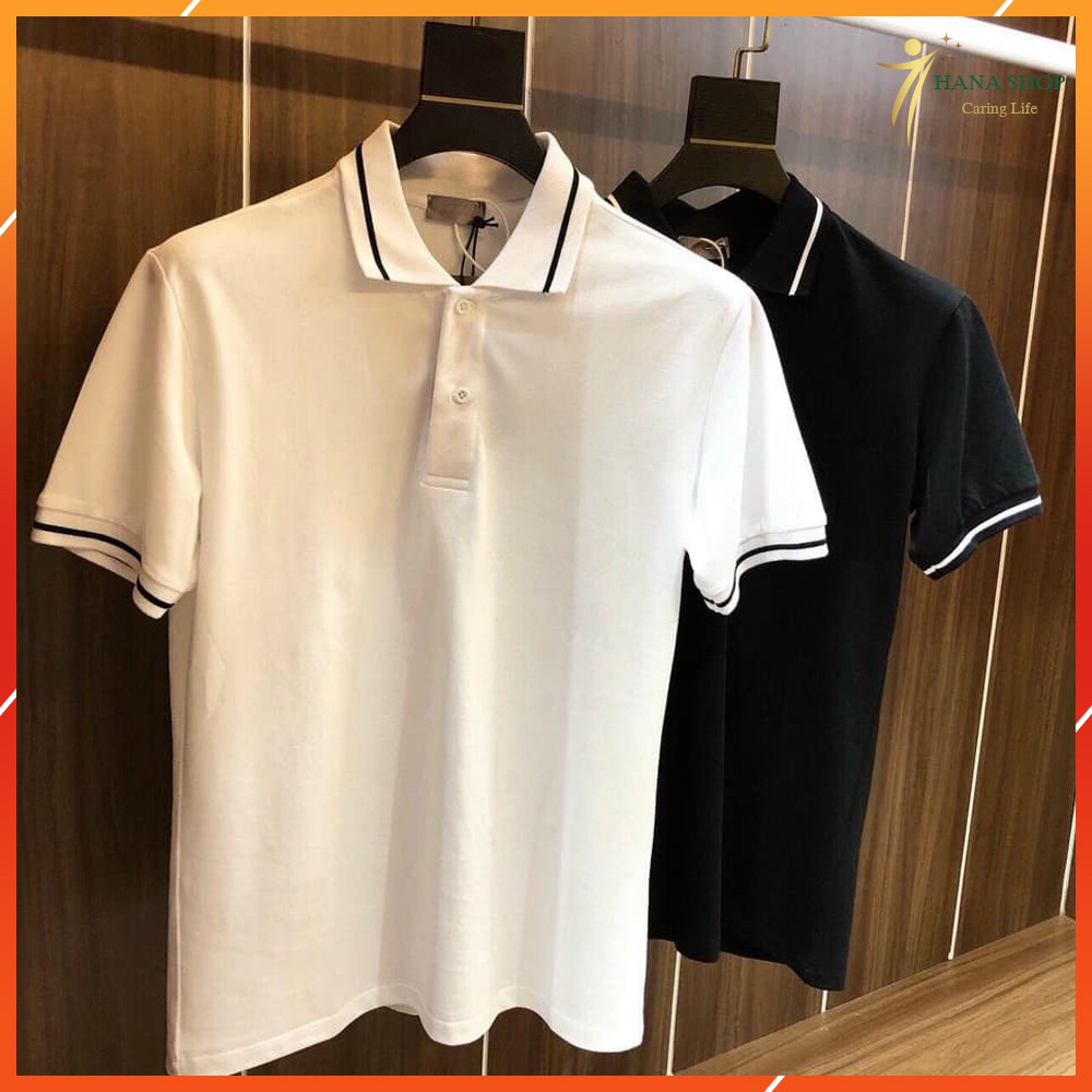 Áo Polo Nam Có Cổ Phối Viền Cực Đẹp, Áo Polo Trơn Chất Vải Cao Cấp, Không Nhăn, Không Xù