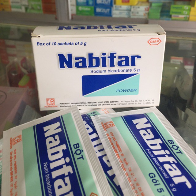 Muối vệ sinh phụ nữ Nabifar dược liệu Pharmedic hộp 10gói x 5g