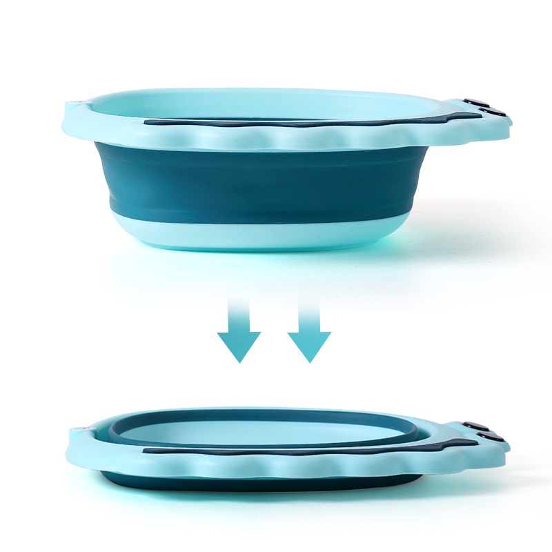 Chậu Rửa Mặt Gấp Gọn Khủng Long, Thau Xếp Gọn Silicon Thiết Kế Thông Minh Tiện Lợi, Tiết Kiệm Không Gian Thị Nắng Store