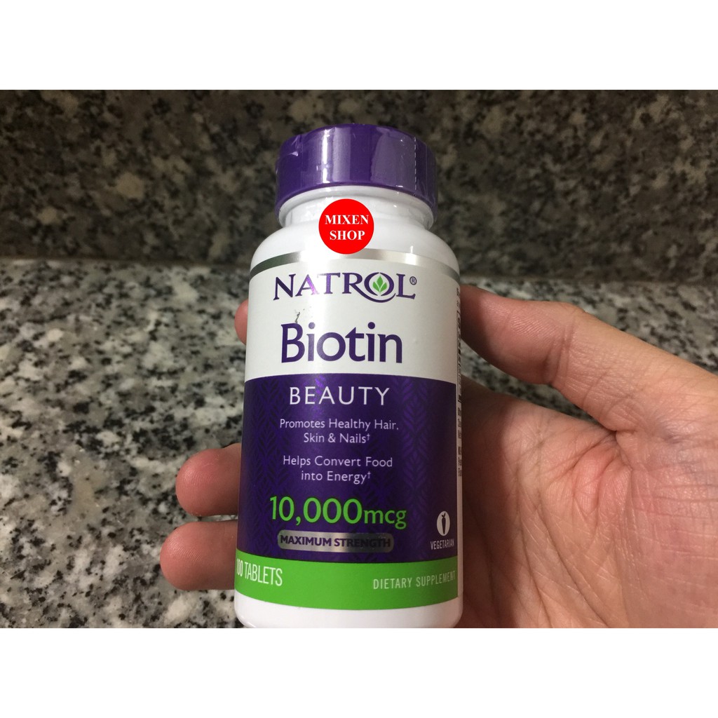 {Chính Hãng - Ảnh thật} Viên Uống Natrol Biotin 10.000mcg 100 viên USA