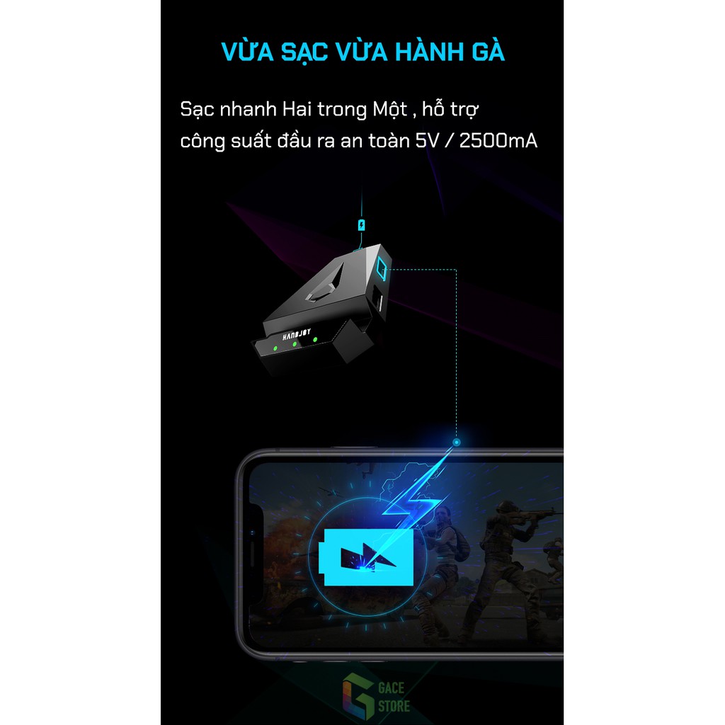 Handjoy D4 | Dock chuyển đổi chơi game PUBG, ROS, FreeFire bằng Chuột và Phím