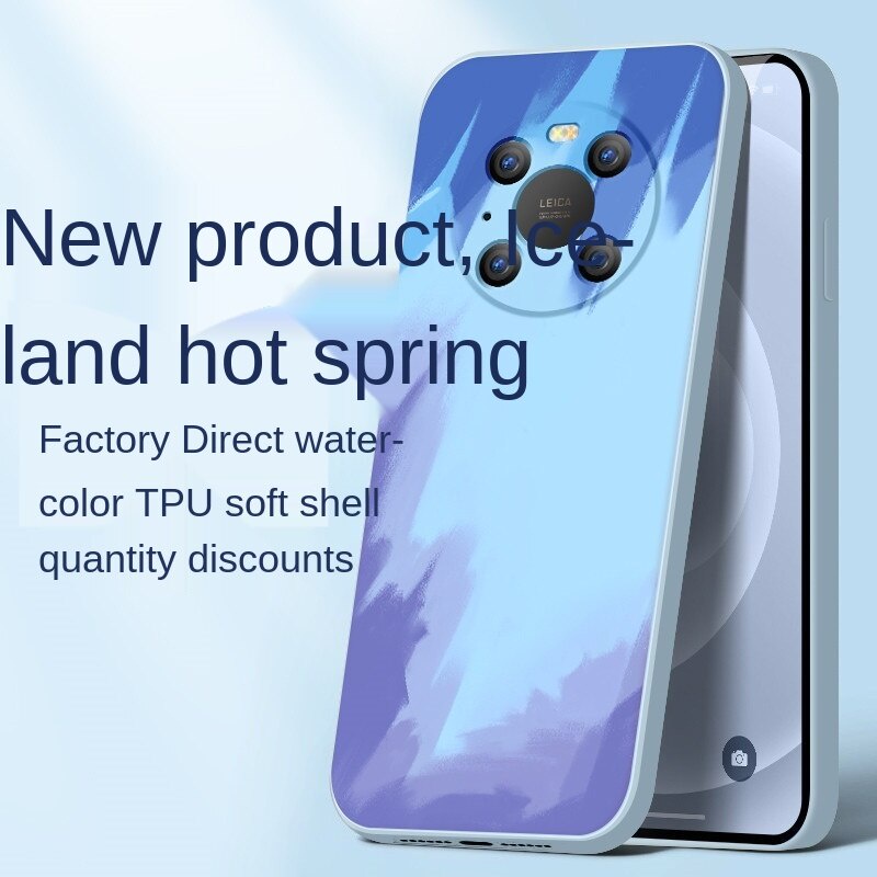 【Shop-wide low price】Huawei phone case silicone pore protective cover Mate40pro, Mate40, Nova8, Nova8pro, Nova8se, Nova5i watercolor mobile phone soft case