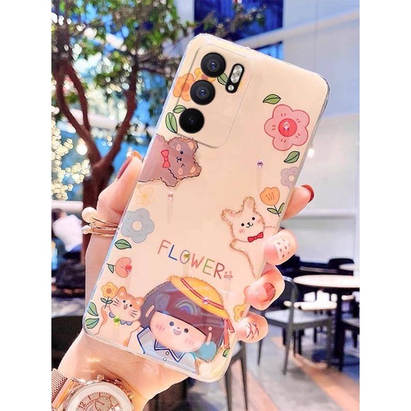 Ốp điện thoại chống sốc in họa tiết phong cách hoạt hình cho OPPO Reno 5 5Pro Reno 4 4Pro 4G Reno 3 3Pro