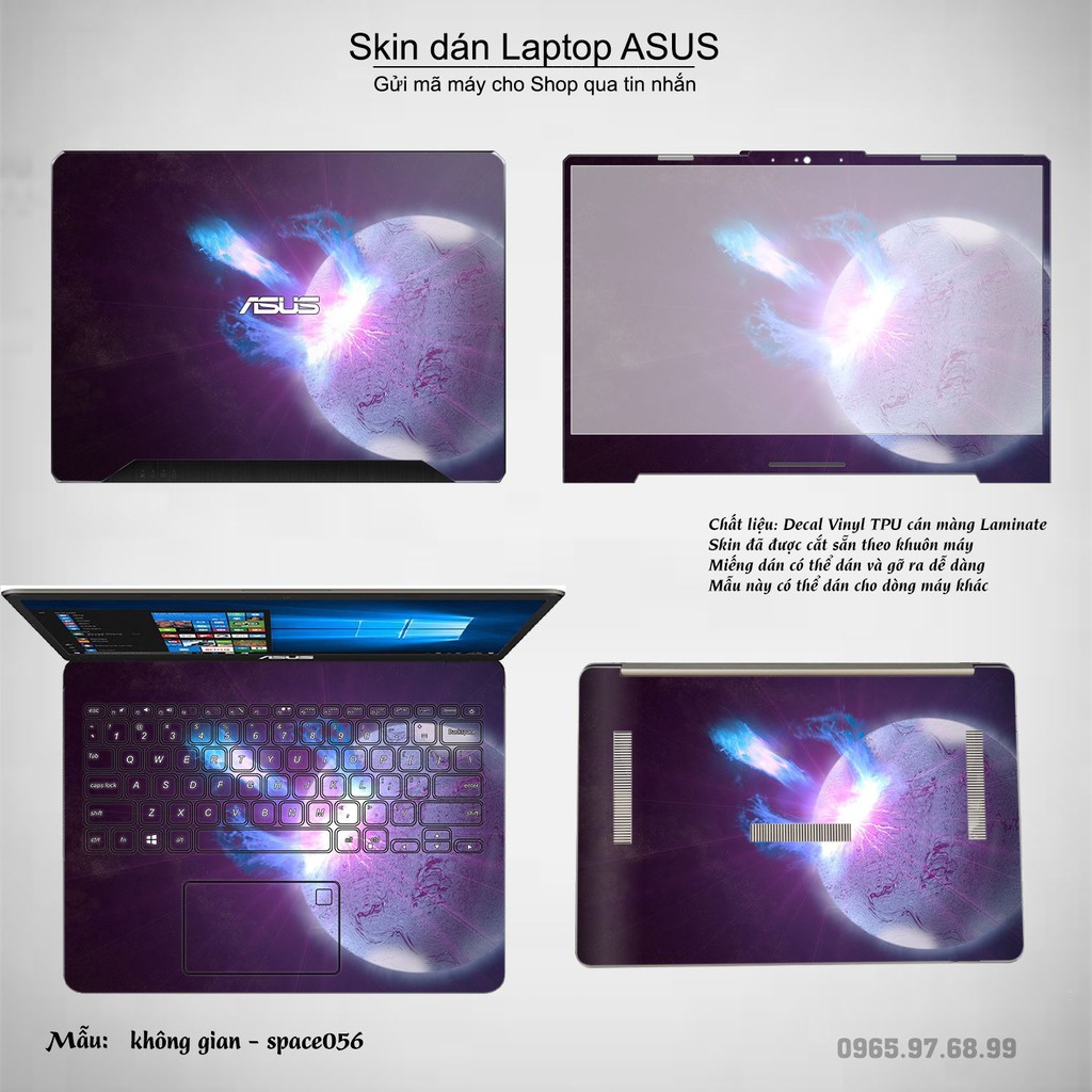 Skin dán Laptop Asus in hình không gian _nhiều mẫu 10 (inbox mã máy cho Shop)