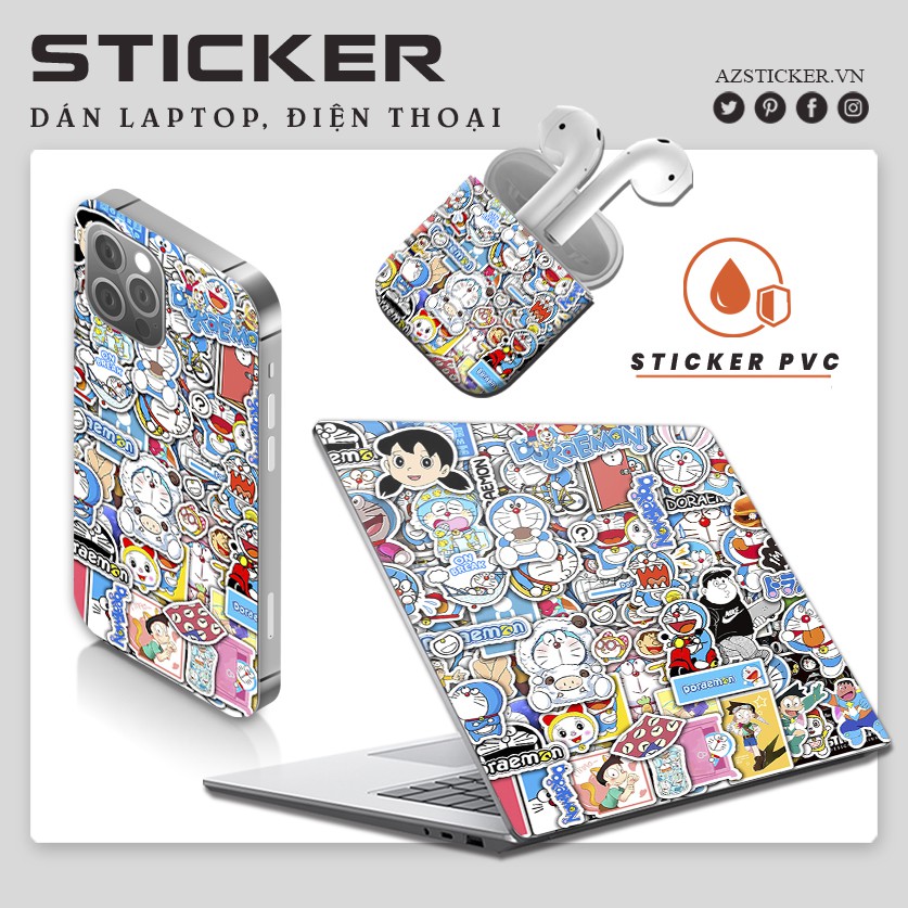 Sticker Dán Laptop Chất Liệu PVC Chống Thấm Nước , Chống Bay Màu
