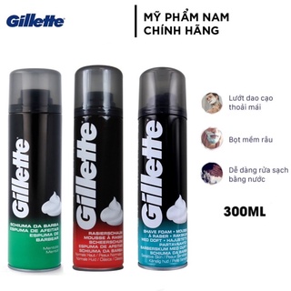 Kem bọt cạo râu gillette foamy regular originale, lemon lime citron lime, sensitive skin 311g 300ml 200ml