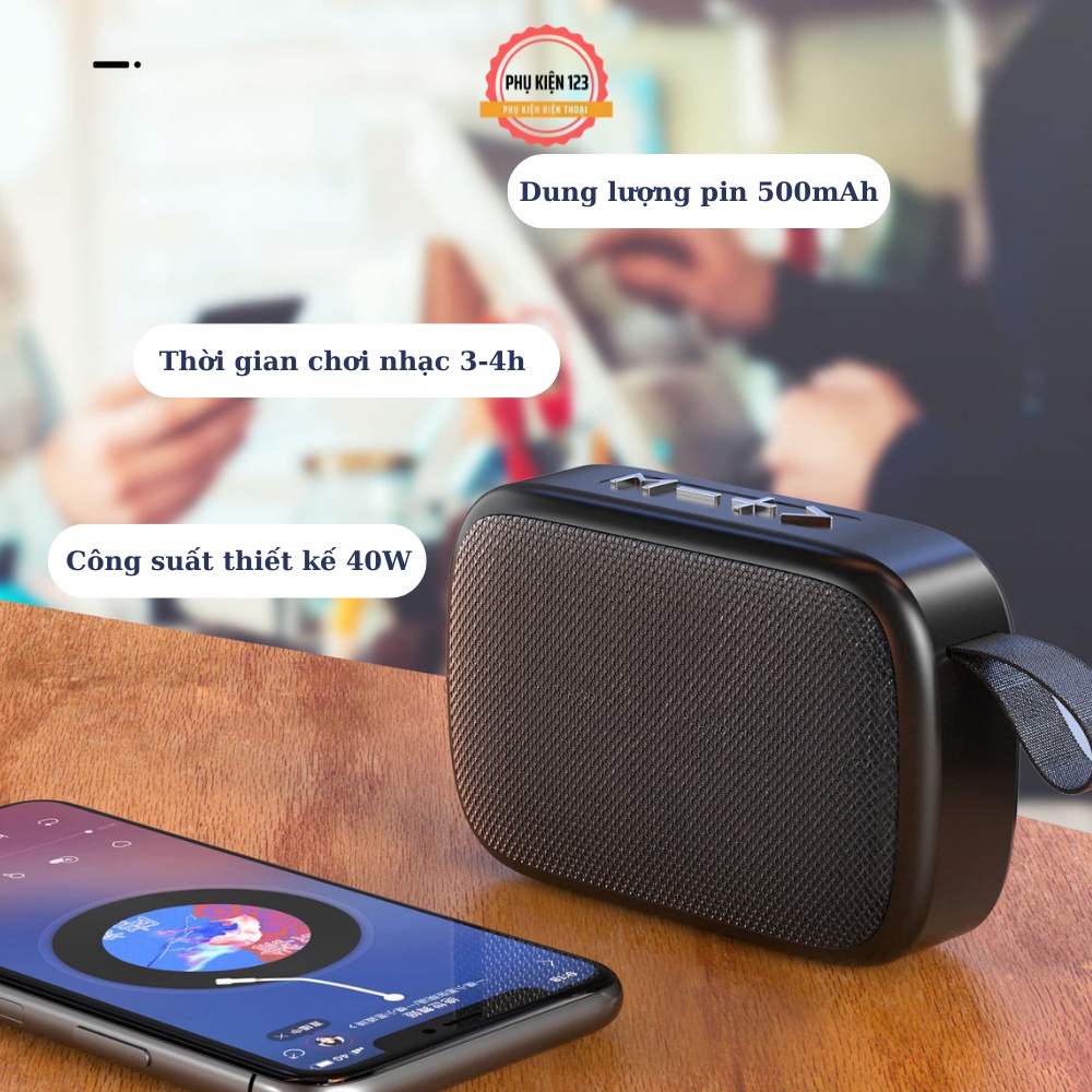 Loa Bluetooth không dây cầm tay Wekome D20 USB V5.0 kiểu dáng thời trang