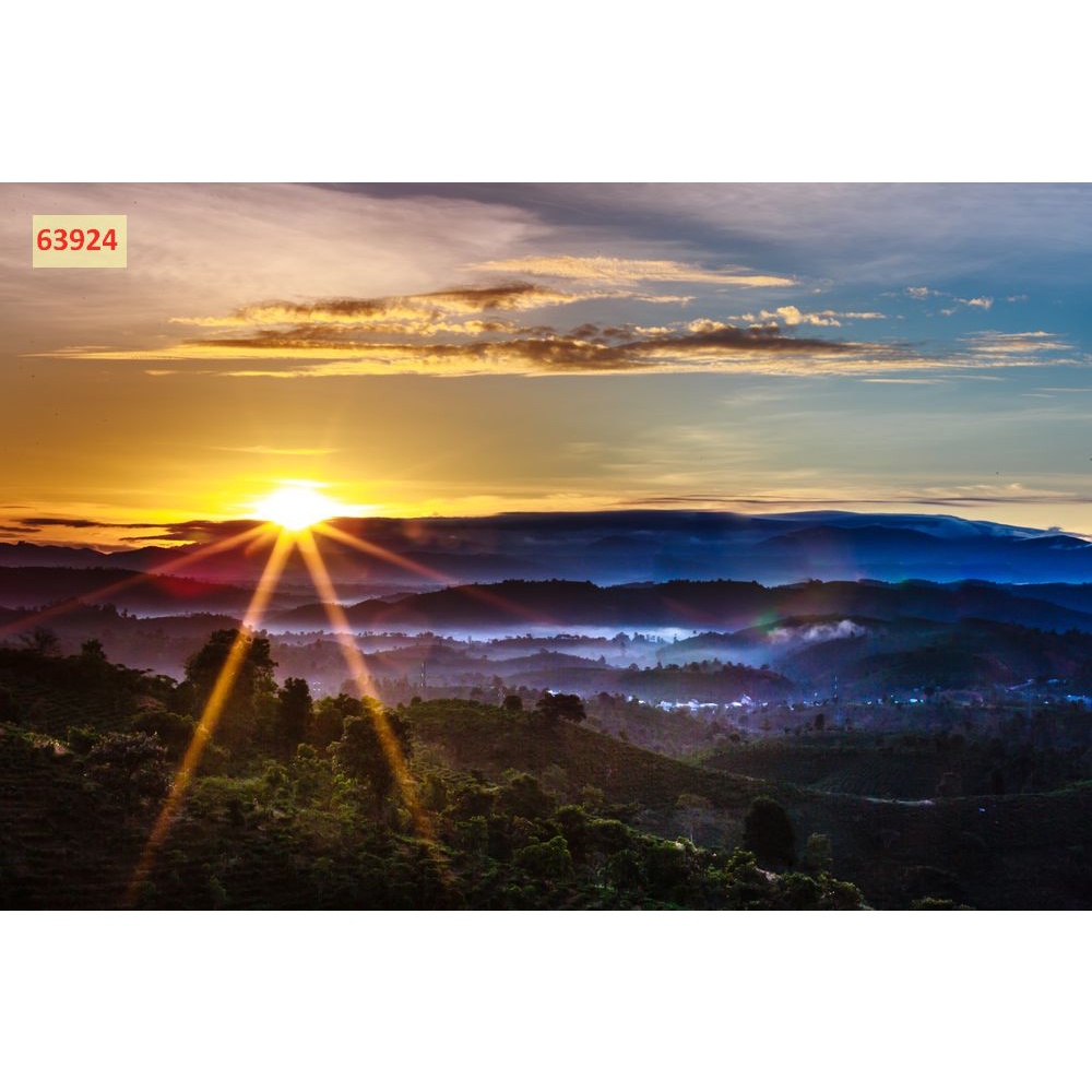 Tranh dán tường phòng khách thiên nhiên nổi tiếng KIM TỰ THÁP, CẦU VÀNG ĐÀ NẴNG, NÚI PHÚ SĨ NHẬT BẢN, LÀNG PHÁP