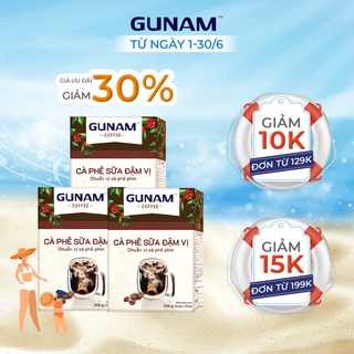 Combo 3 hộp cà phê hòa tan GUNAM đậm vị cà phê