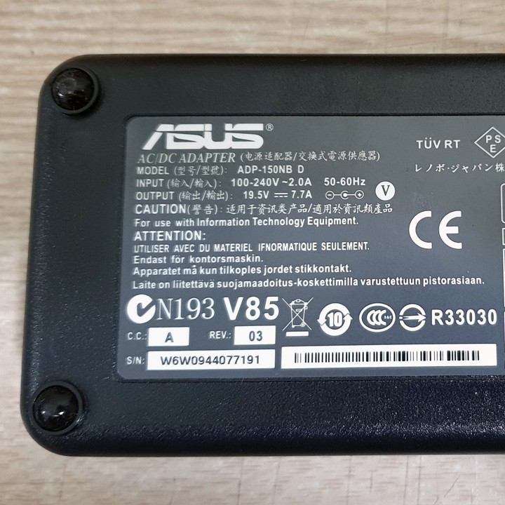 Sạc 19.5V 7.7A 150W dành cho laptop Asus