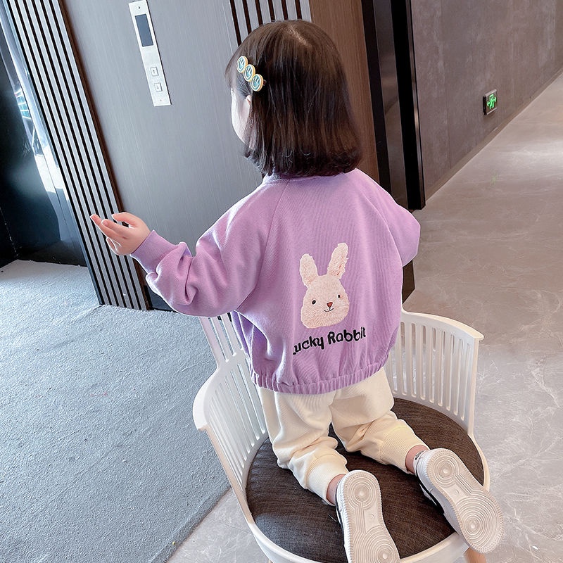[Babycat] Hàng Có Sẵn Áo Khoác Bóng Chày Tay Dài Có Khóa Kéo Phong Cách Hàn Quốc Nhật Bản Mới Dành Cho Bé Gái Mùa Xuân Thu Và Mùa Đông