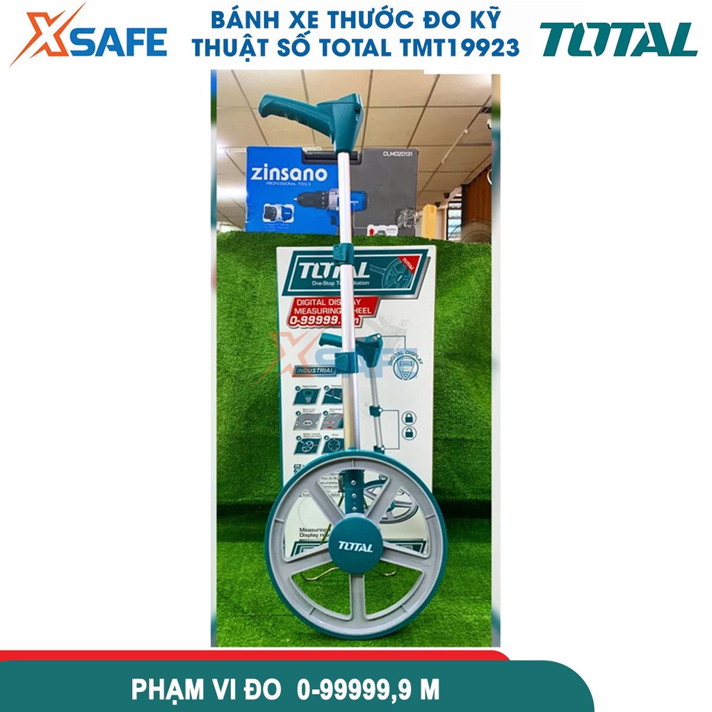 Thước lăn đo đường kỹ thuật số TOTAL TMT19923 phạm vi đo 0-99999,9m, màn hình kỹ thuật số và bộ nhớ hệ thống kép