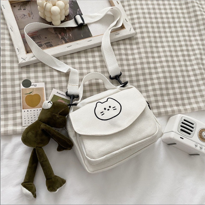 Túi đeo chéo nữ mini đi chơi đẹp vải canvas thời trang hàn quốc giá rẻ