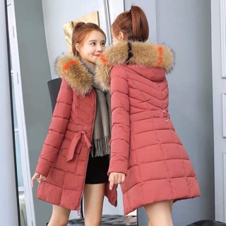 Áo phao dáng dài chiết eo cực xinh