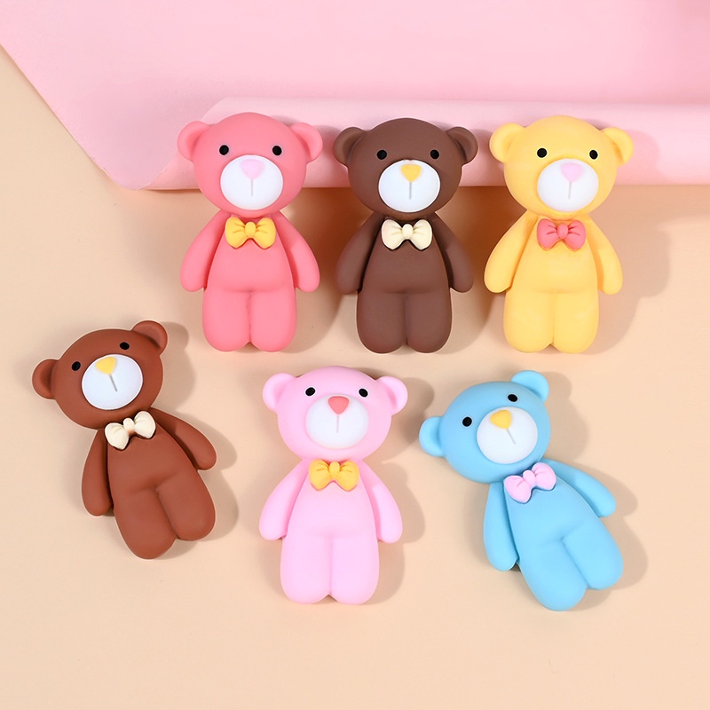 Mô hình 01 con thú gấu bông dùng làm đồ thủ công handmade,trang trí nhà búp bê Charm SLime