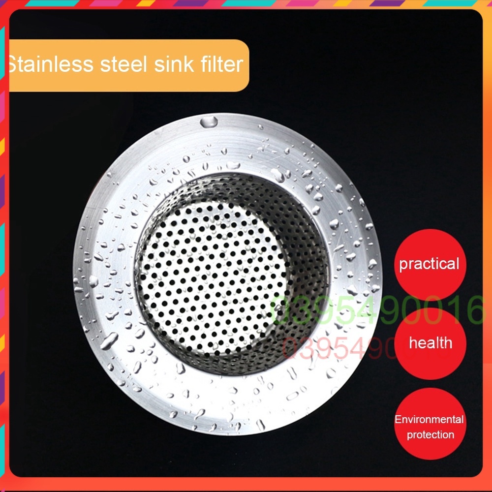 Miếng Lọc Rác Bằng Thép Không Gỉ Cho Bồn Rửa Chén Cao Cấp Chất Liệu INOX Lưới Lọc Rác Bồn Rửa Bát, Nhà Vệ sinh WC...