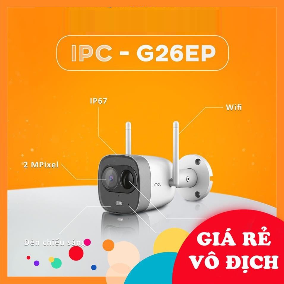 Camera Wifi IMOU G26EP chính hãng DSS - Kèm thẻ nhớ 32GB/64GB