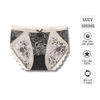 Quần lót ren xuyên thấu cao cấp L:uly Q02, quần sịp nữ sexy phối viền ren trắng gợi cảm