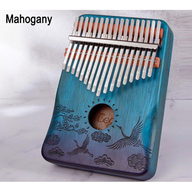 Đàn kalimba Cega 17 phím gỗ tròn cứng Cameroon Mahagony GECKO000076-02 Hàng chính hãng