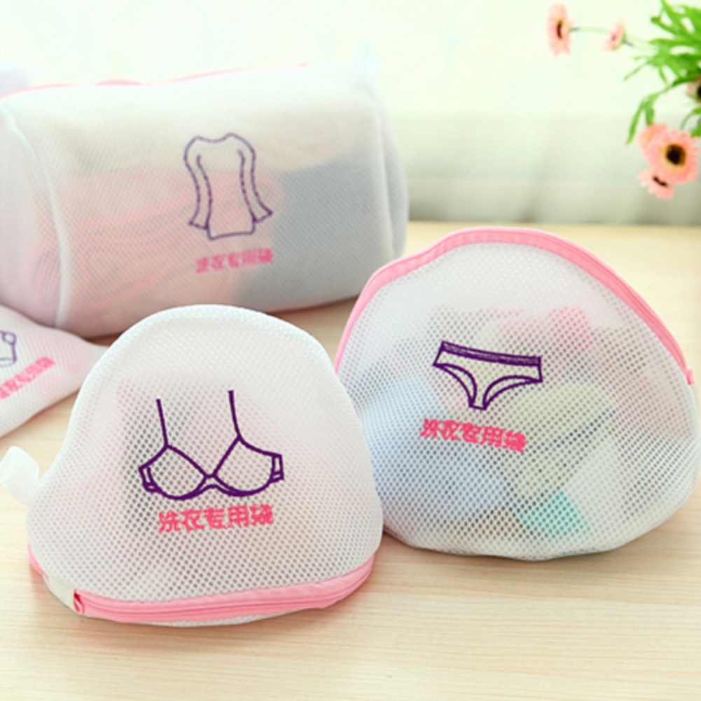 Túi Lưới Giặt Đồ Lót / Vớ Có Khóa Kéo Tiện Dụng