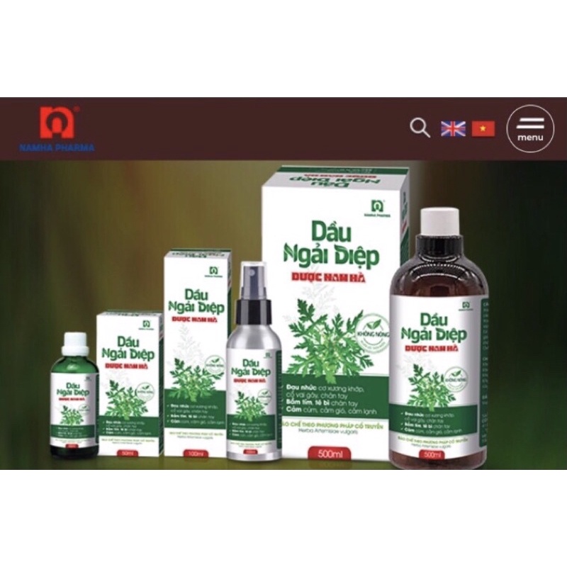 Dầu Ngải Diệp - Giữ Ấm Cơ Thể - Giúp dễ chịu khi bị đau, mỏi, cảm cúm, cảm gió, cảm lạnh