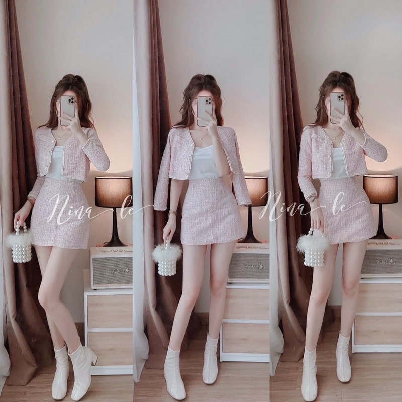 Đầm nữ áo 2 dây kèm khoác,set đồ đi chơi siẻu xinh xịn mịn cho bạn gái,chất liệu dạ bố hot trend cho giới trẻ