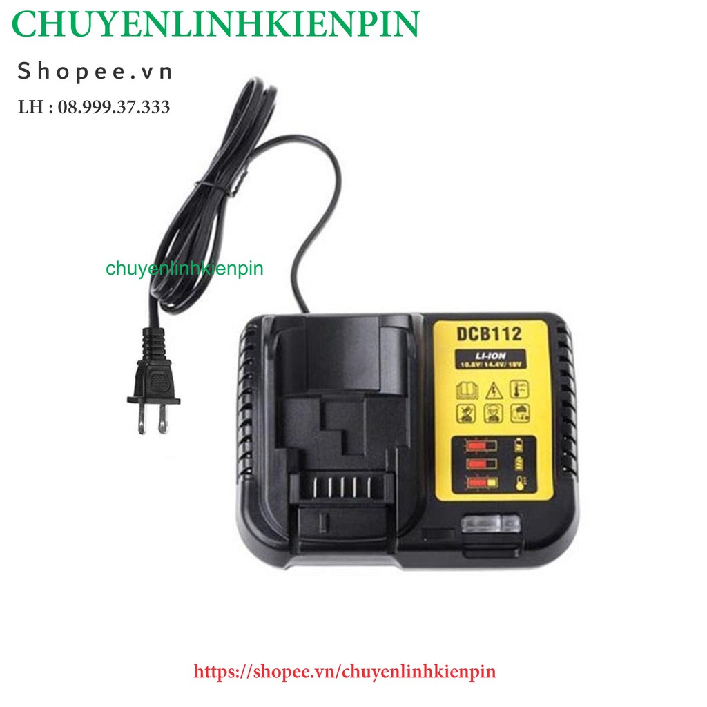 Sạc pin thay thế De walt 10,8V/14.4/18V-3A_DCB112   ( BL64_6 )