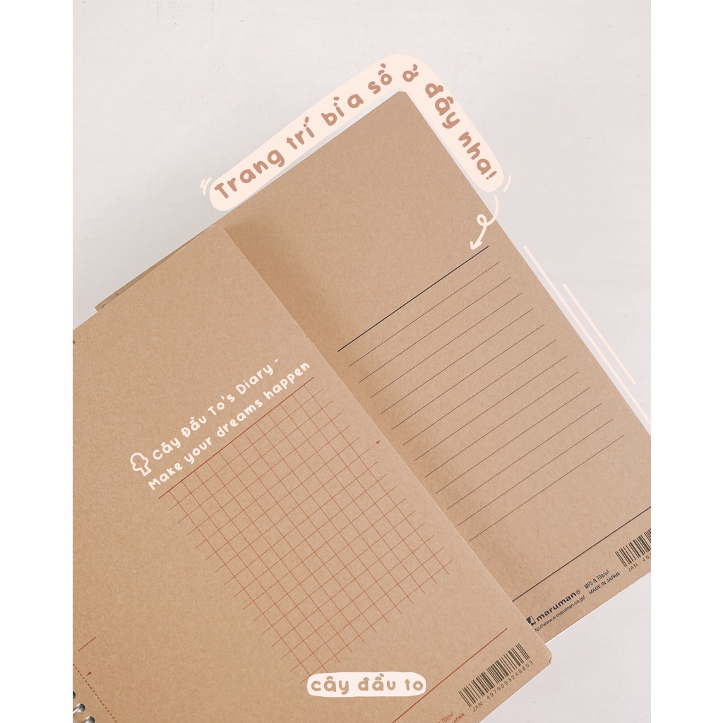 Sổ Lò Xo Ghi Chép Cao Cấp 80-160 Trang Maruman Spiral Note Nhật Bản Cây Đầu To