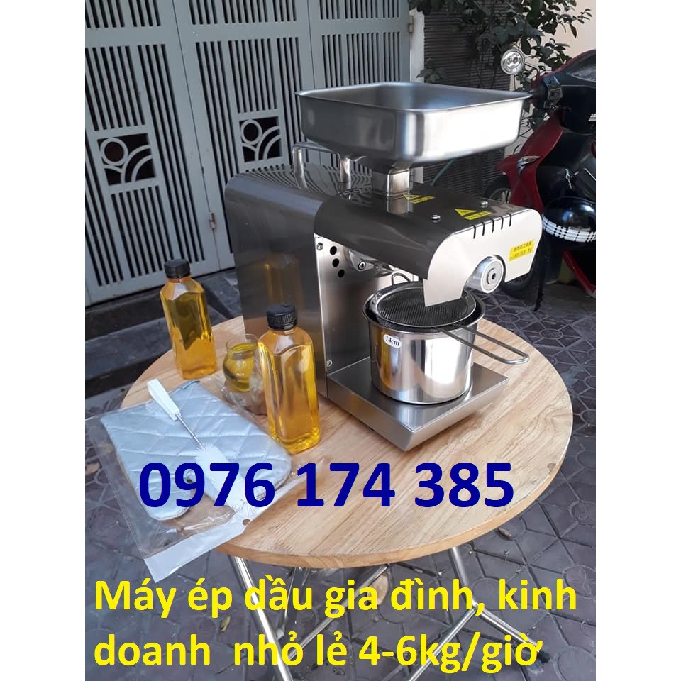 Máy ép dầu thực vật gia đình J508 ép 4-6kg/giờ cho hộ kinh doanh nhỏ