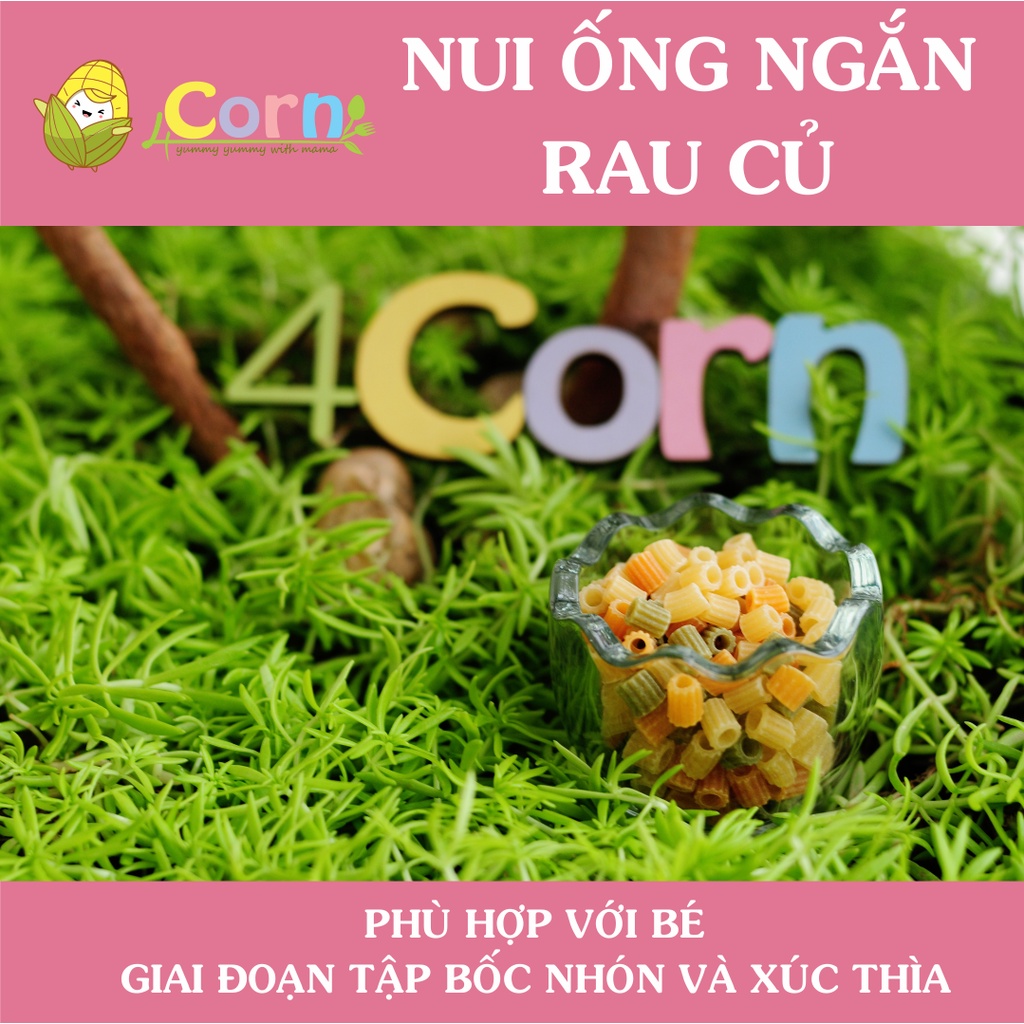 Nui ống ngắn rau củ hữu cơ  Dalla Costa - Cho bé 10m+