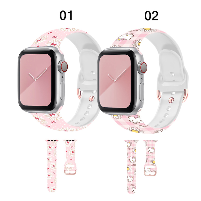 Dây đeo đồng hồ làm bằng silicone phong cách thể thao cho Apple Watch Series 5 4 3 2 1 Iwatch 38mm 42mm 40mm 44mm