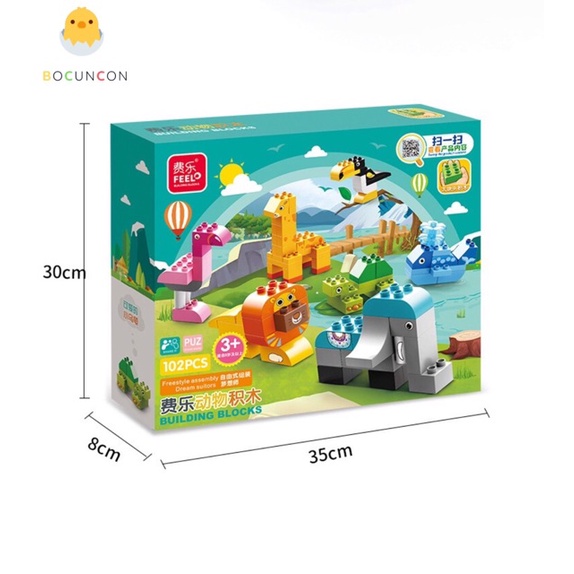 Đồ Chơi Xếp Hình Lego Thế Giới Thú Cưng Đáng Yêu 102 Chi Tiết Siêu To