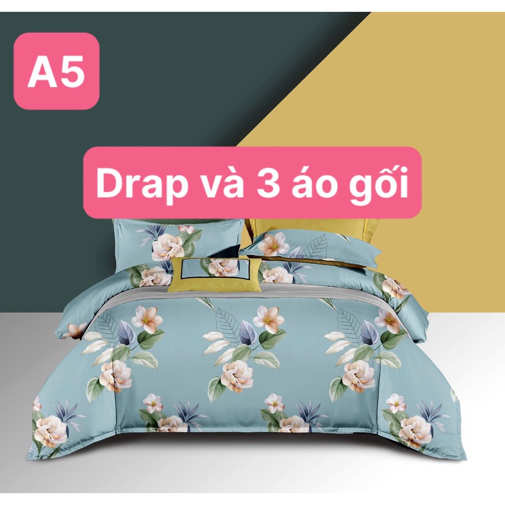 Bộ drap gối Tencel  4 món hoặc 1 drap lẻ /vải nhập Hàn Quốc đỉnh cao mát , mềm mại