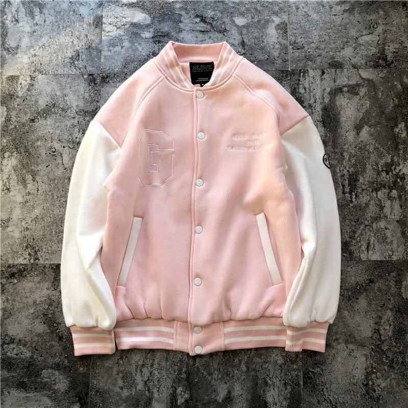 Varsity Jacket Bomber Nỉ chữ G