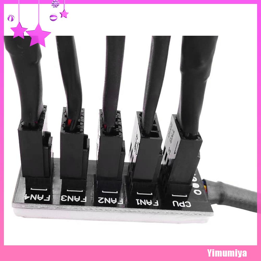 Cáp Chia Cổng Quạt Tản Nhiệt Cpu Máy Tính 40cm 1 Sang 5 4-pin Pwm