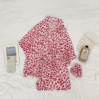 Bộ ngủ pijama lụa chất đẹp kèm dây buộc tóc 🌸