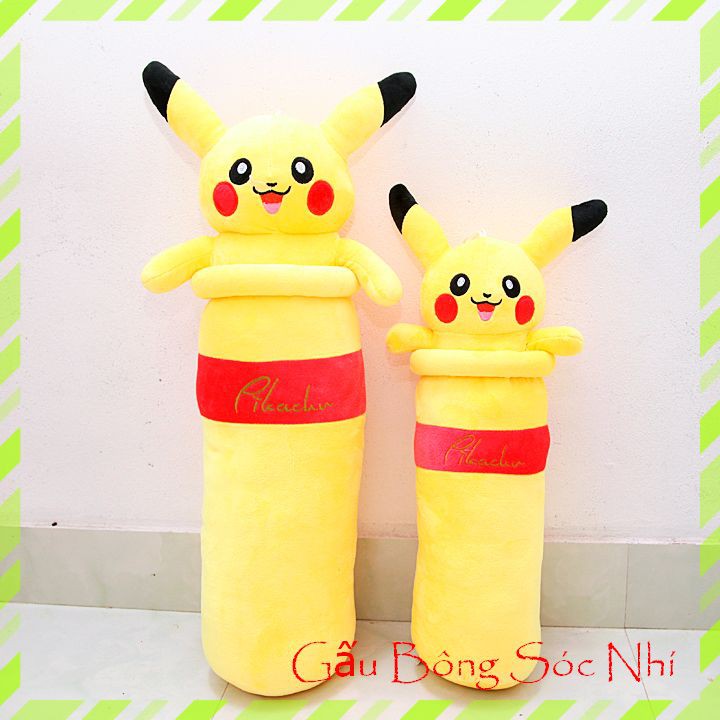 Gối Ôm Pikachu  FREESHIP  Gấu Bông Sóc Nhí - Gấu bông gối ôm pikachu cực đẹp