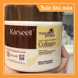 Dầu Hấp Phục Hồi Collagen Karseell Maca Siêu Mềm Mượt Tóc 500ml