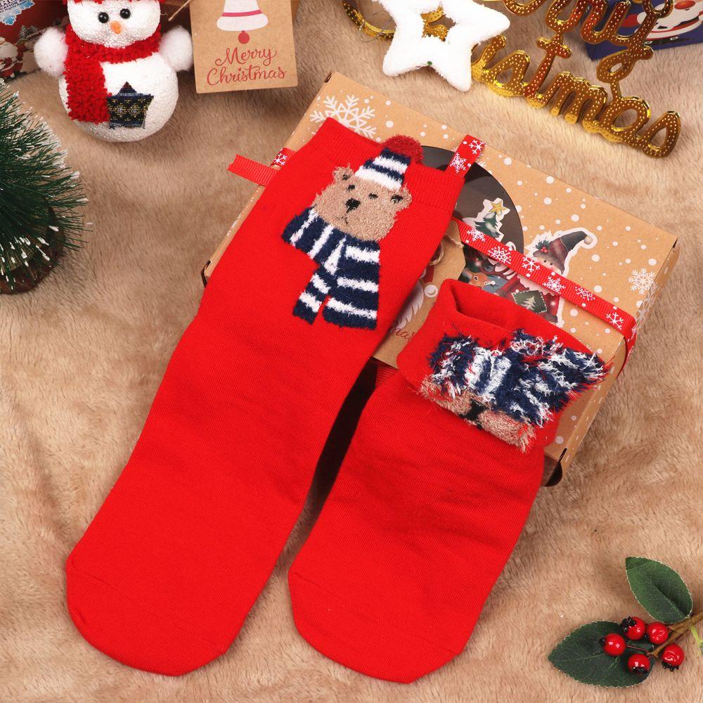Ofular Vớ Giữ Ấm Hình Ông Già Noel Tuần Lộc Giáng Sinh