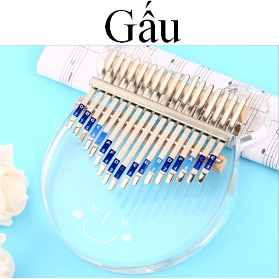 Đàn Kalimba 17 phím Trong suốt Hình thú cực đáng yêu