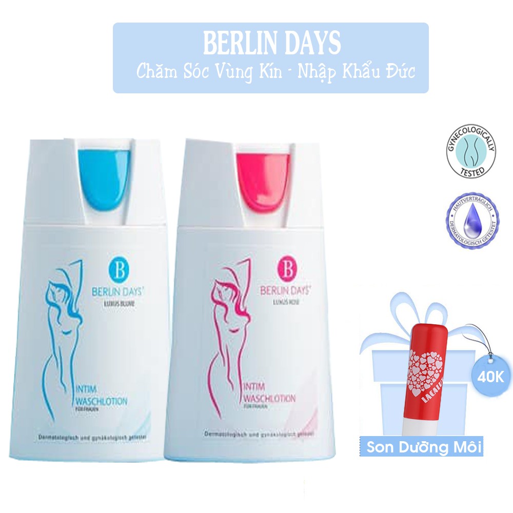 Dung Dịch Vệ Sinh Phụ Nữ Berlin Days Hương Hoa Hồng Pháp Và Hương Nước Hoa Làm Sạch Nhẹ Nhàng Giảm Mùi Hôi