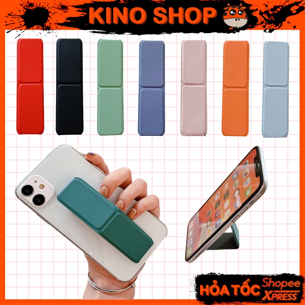 Giá đỡ dán điện thoại bằng da PU từ tính có thể gấp gọn tiện lợi cho iphone android