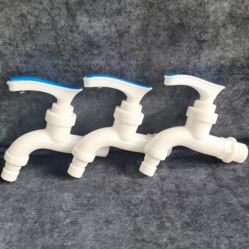 Vòi hồ D21 gắn tường chất liệu nhựa, vòi hồ nhựa lạnh, vòi xả máy giặt, vòi rẻ cho nhà trọ sinh viên