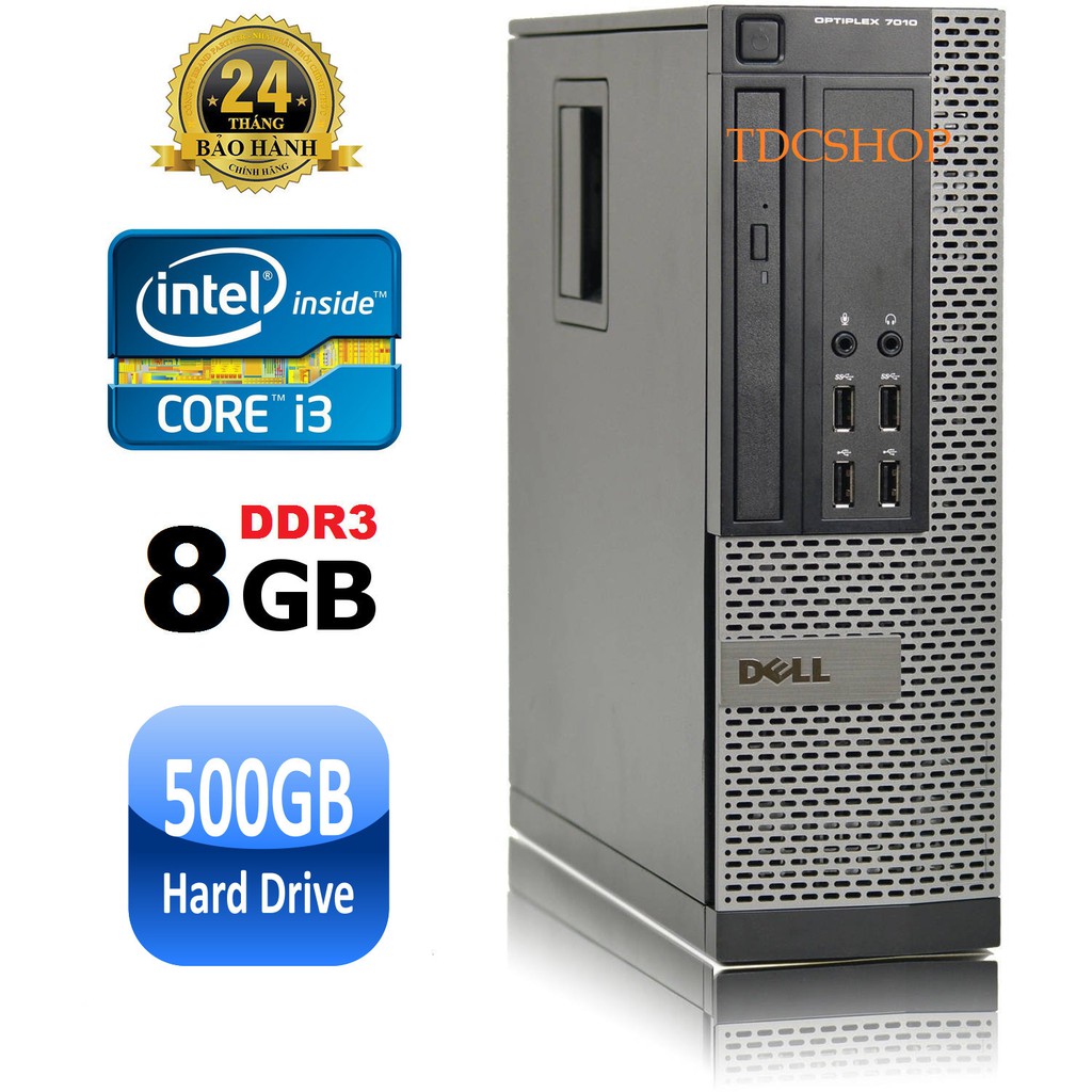 Máy tính để bàn Dell Optiplex 7010 intel Core i3 3220, Ram 8gb, Hdd 500gb - Bảo hành 12 tháng - Hàng Nhập Khẩu