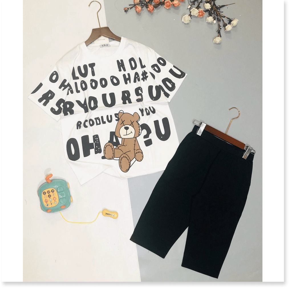 Set bộ đồ mặc nhà nữ quần lửng áo thun phong cách cho chị em THỜI TRANG KME FASHION