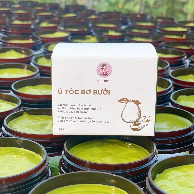 Mộc Nhan Natural, Ủ Tóc Bơ Bưởi, Phục Hồi Tóc Hư Tổn, Dưỡng Tóc Óng Mượt, Sạch Gàu Nấm Da Đầu, Tiemxuongrong