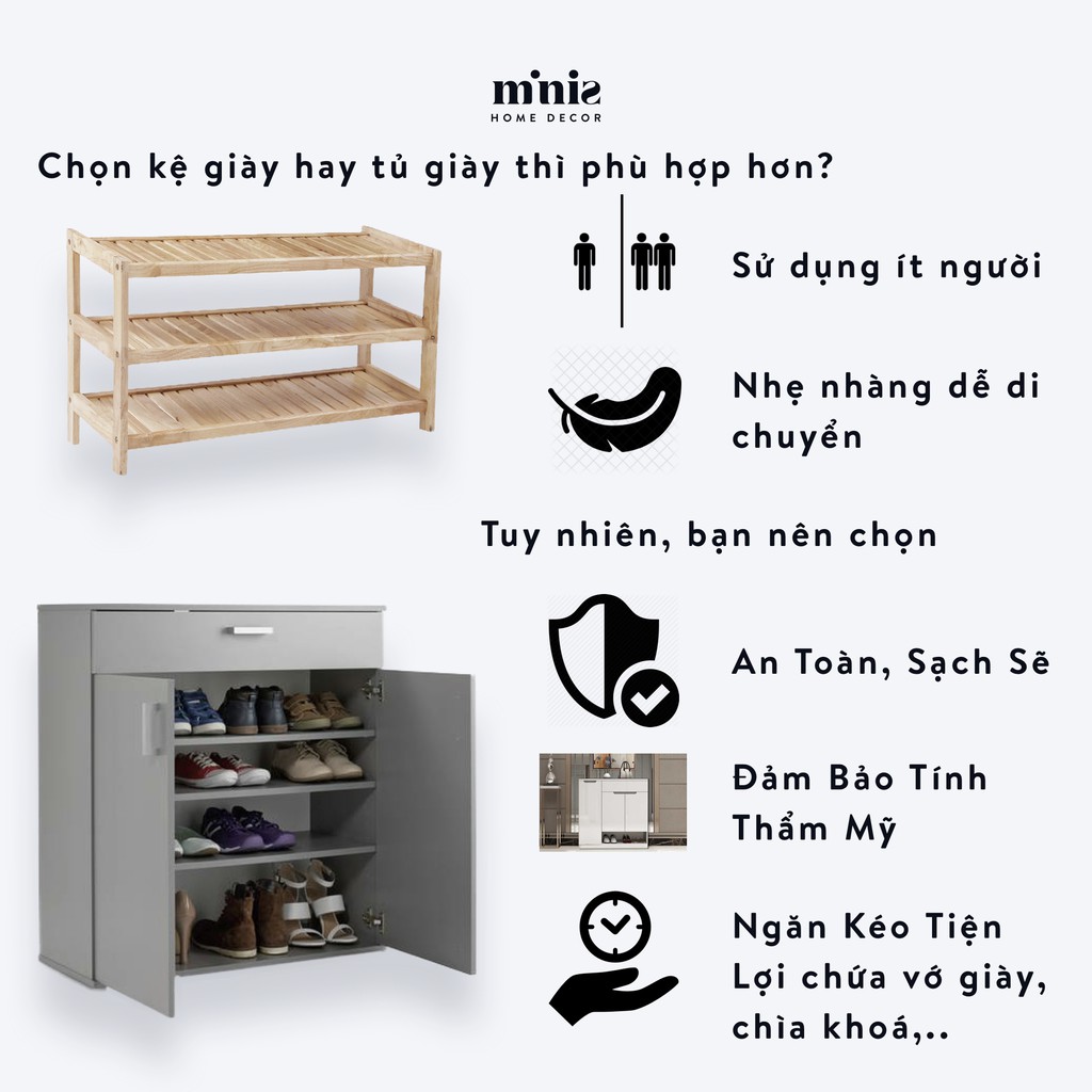 Tủ giày gỗ công nghiệp